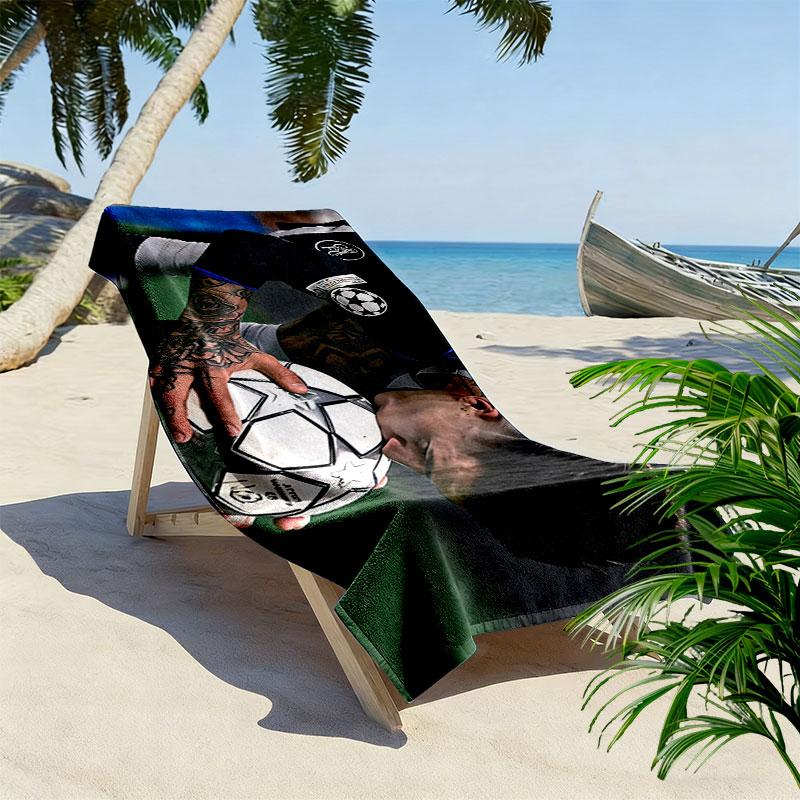 Enzo Print Beach Towel, Large Soft Quick Dry Towel for Beach Camping Swimming