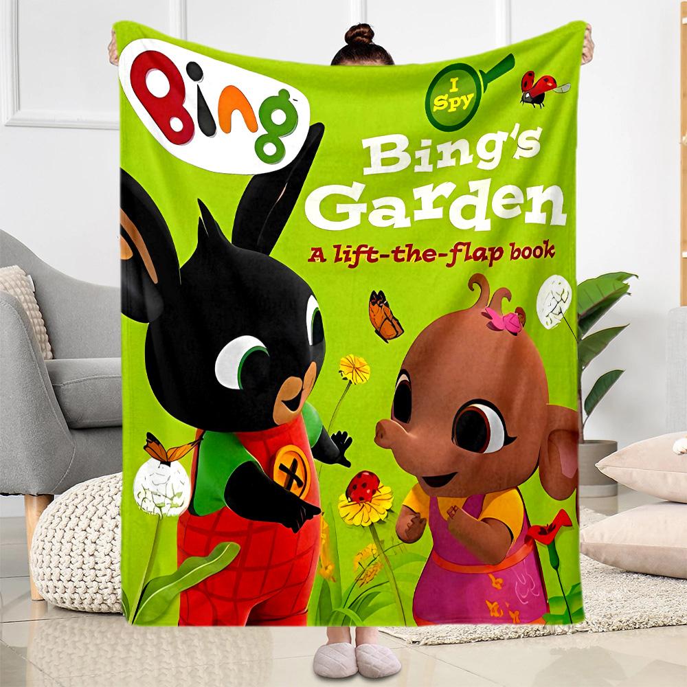 Bing's Birthday Celebration Blanket Ultra-Soft Perfect for Picnics Couch Office Chair for All Seasons Modern Unique Gift for Family and Friends Campin