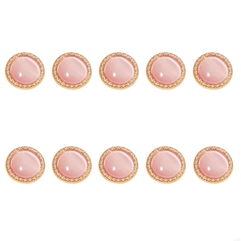 

10Pcs Glossy Alloy Buttons Sewing Buttons Fasteners For Costume Jackets Dress Clothing Decoration Dressmaking Project рожевий