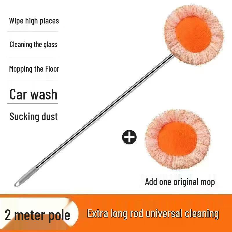 Mop Telescopic Rotativ Floarea-Soarelui pentru Curățarea Podelei, Tavanului și Pereților