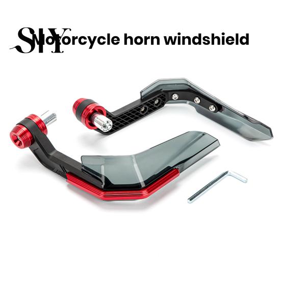 Windproof Motorcycle Hand Guard 1 Pair with Windshield CNC Aluminum Universal 22MM Handlebar Protector Motorbike Dirt Bike Scooter Modification
