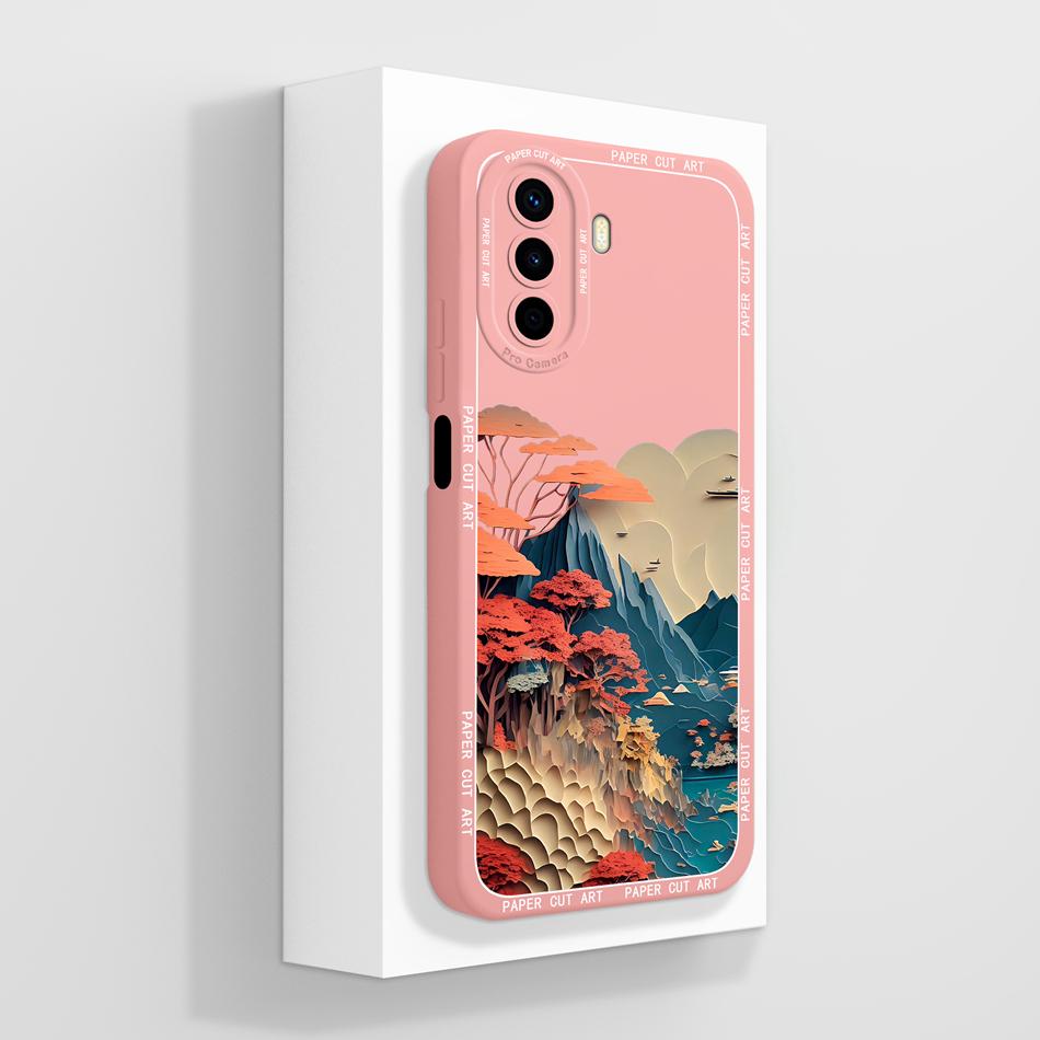 Case For Huawei Nova Y70 Plus Art Bear Full Coverage Anti Drop Funda For Huawei Nova Y 70 Y70+ Liquid Silicone Phone Back Cover