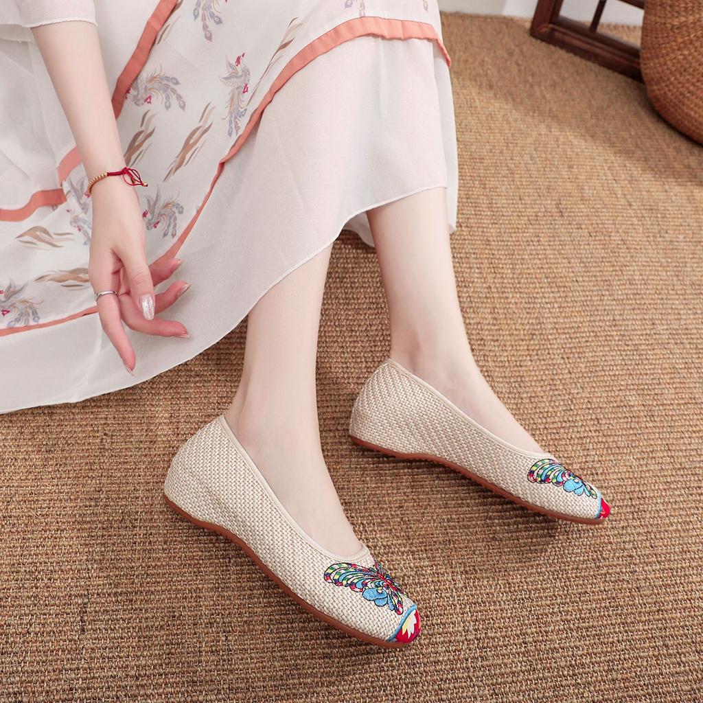 New upgraded cotton and linen shoes women's leisure summer walking shopping travel beef tendon sole