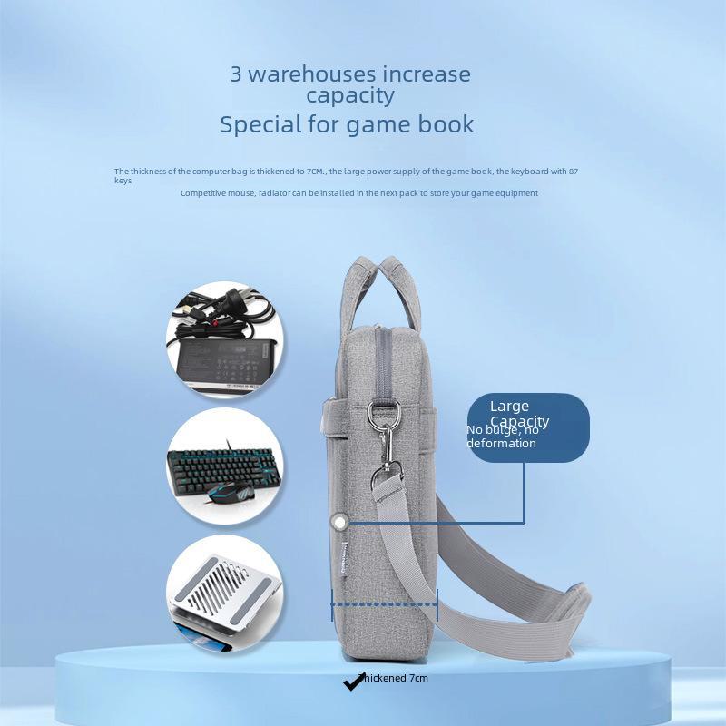 Servietă antișoc cu un singur umăr pentru laptopuri de 15,6 inchi - Compatibilă Huawei și Dell