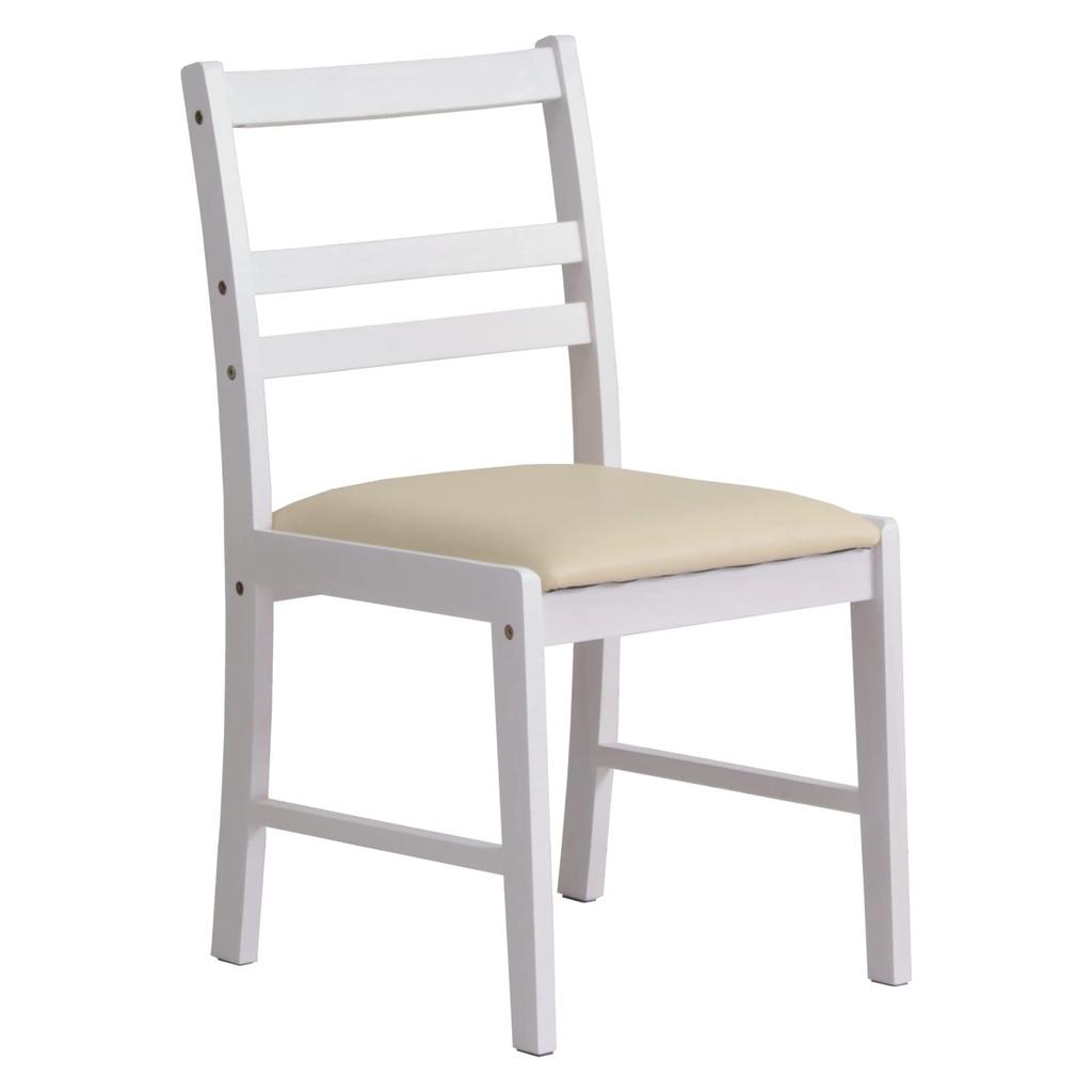 Iwatsuki Desk Natural Simple Dining Chair, Chair, Wooden, Wood, Chair, Chair, White, Whitewash, IW-1270