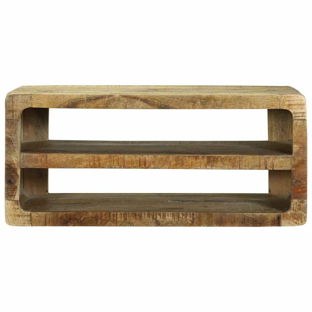 TV Cabinet with Shelf Brown 80 X 32 X 36 Cm Solid Mango Wood