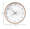 IFEND Stylish Wall Clock, Silent, Non-Radio-Controlled, Continuous Second Hand, 25cm, Nordic Design, Includes One Battery and Hook (White (30cm))