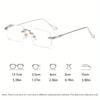 2PCS Women's Ultra Light and Simple Frameless Metal Edge Reading Glasses Highly Visually Attractive