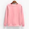 Women's Fashion Casual Round Neck Long Sleeve Fleece-Lined Solid Color Sweatshirt