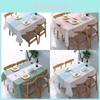 Elegant Waterproof Oilproof Tablecloth Cover Protector For Simple Home Dining Decor