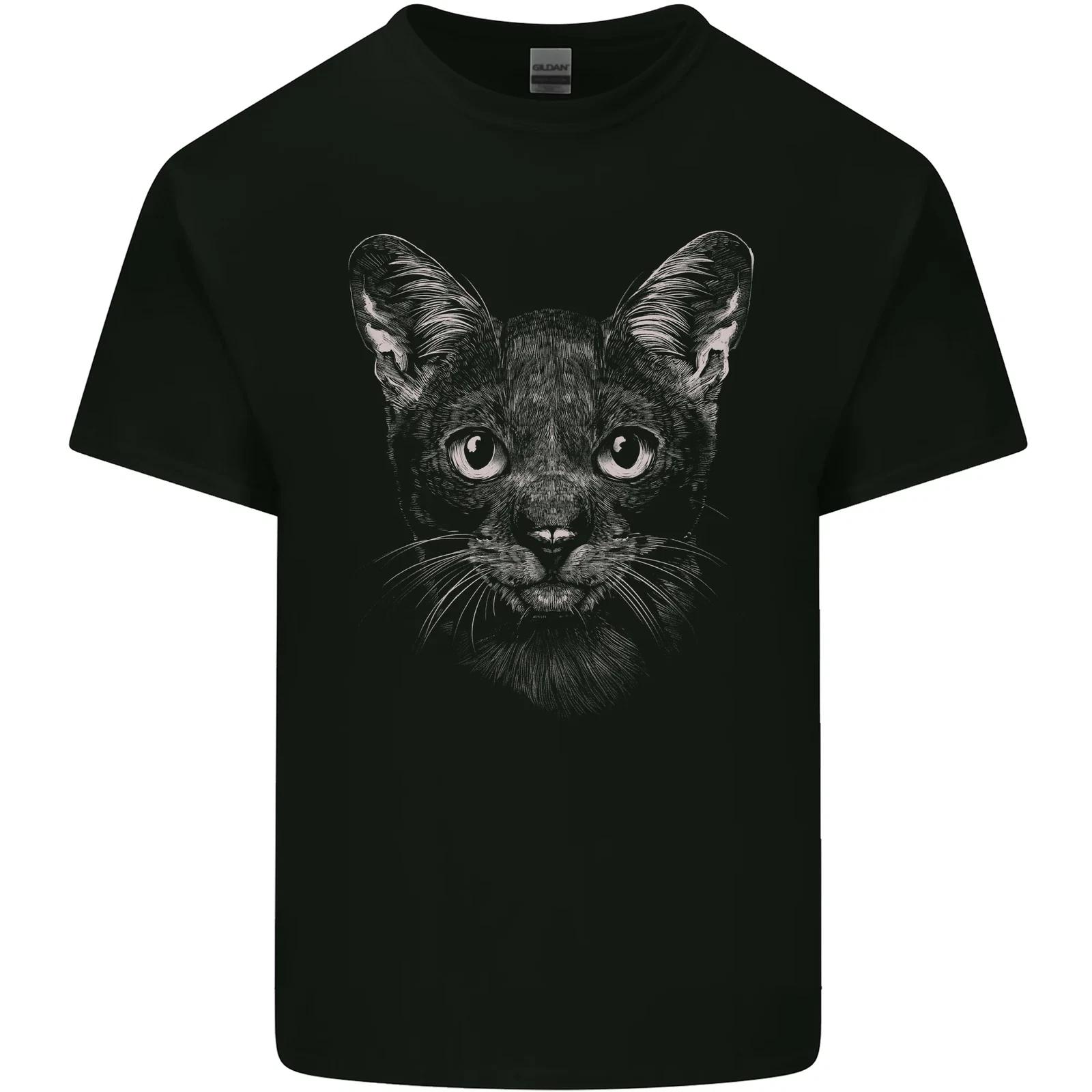 A Cat Face Kids T-Shirt Childrens L