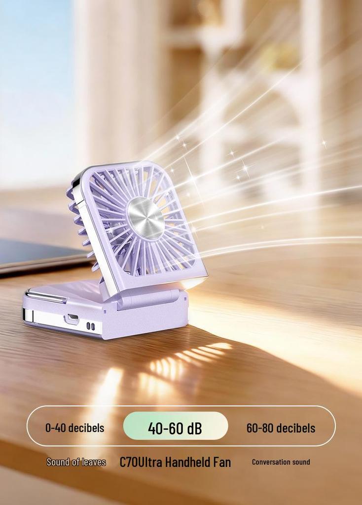 Portable Mini Handheld/Neck-Hanging Fan with Rechargeable USB, High-Speed, Cold Compress, Semiconductor Cooling