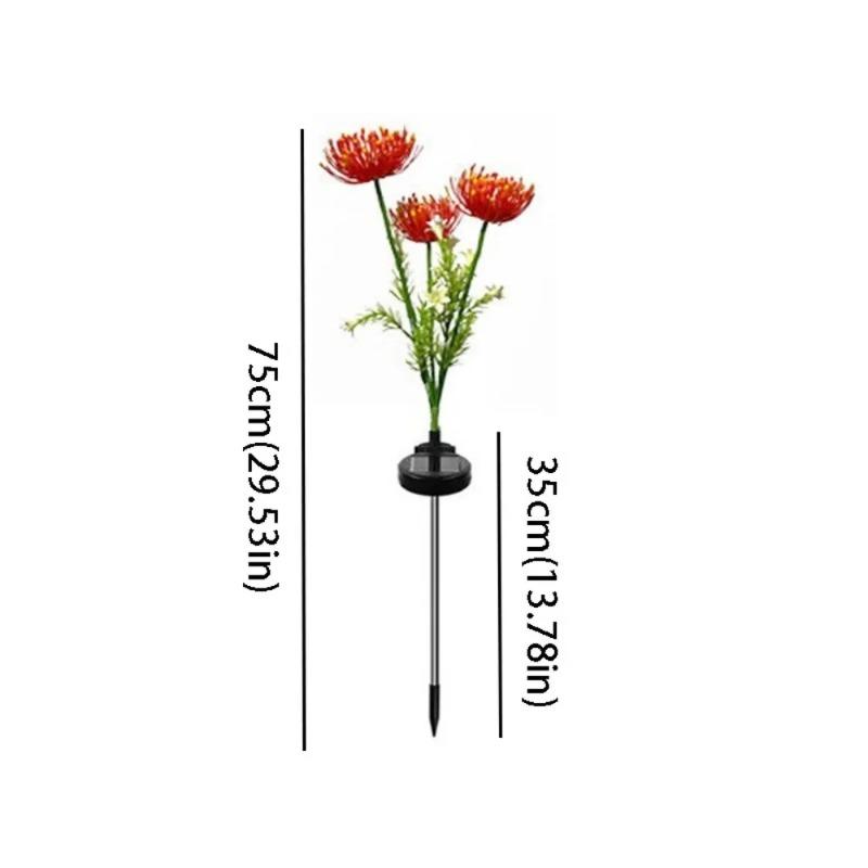 Outdoor Solar Shore Flower Lights, Waterproof LED Garden Stake Lamps, Decorative Landscape Lighting for Courtyard Lawn Patio Yard Decor