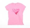 Sun Island Womens Pink Slim Fit Graphic T-Shirt Size S
