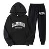 European and American Trendy Brand Hoodie Loose Fleece Sweater Set Men's and Women's Long-sleeved Sweater Sweatpants Pullover Hoodie