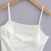2025 Spring Women's Sexy Satin Fishbone Tube Top Camisole with Back Tie