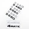 Glossy Black Silver S480 S500 S560 S580 S600 ABS Emblem for Mercedes Benz S W222 W223 Car Side Rear Badge Nameplate Logo Sticker QL0