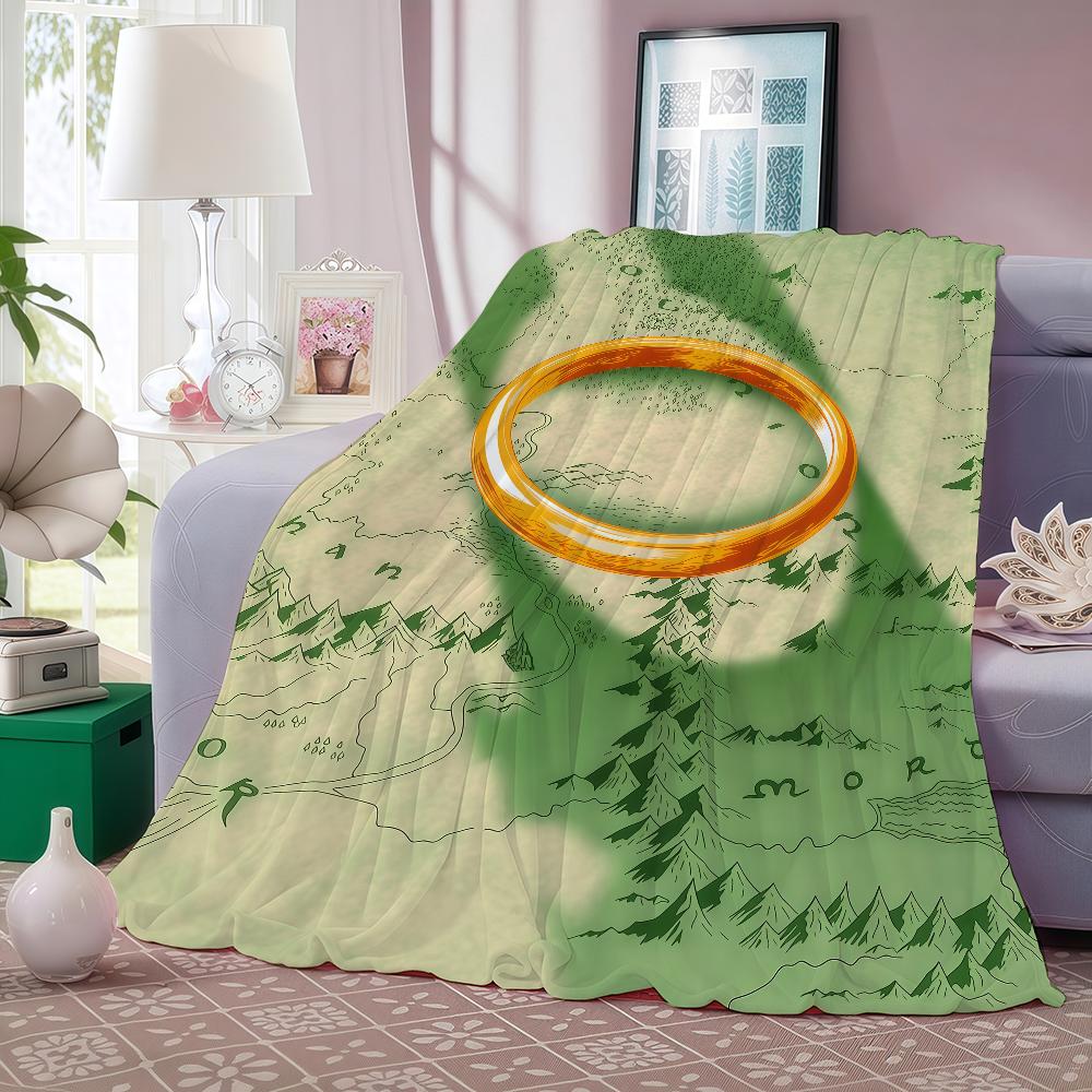 Горячий фильм Властелин Колец Плед Теплый и Мягкий Подходит для Спальни Гостиной Дивана Кровати Офиса Путешествий Кемпинга 30x40in