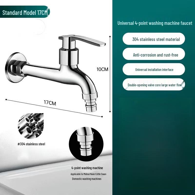 OEING 304 Stainless Steel Washing Machine Faucet