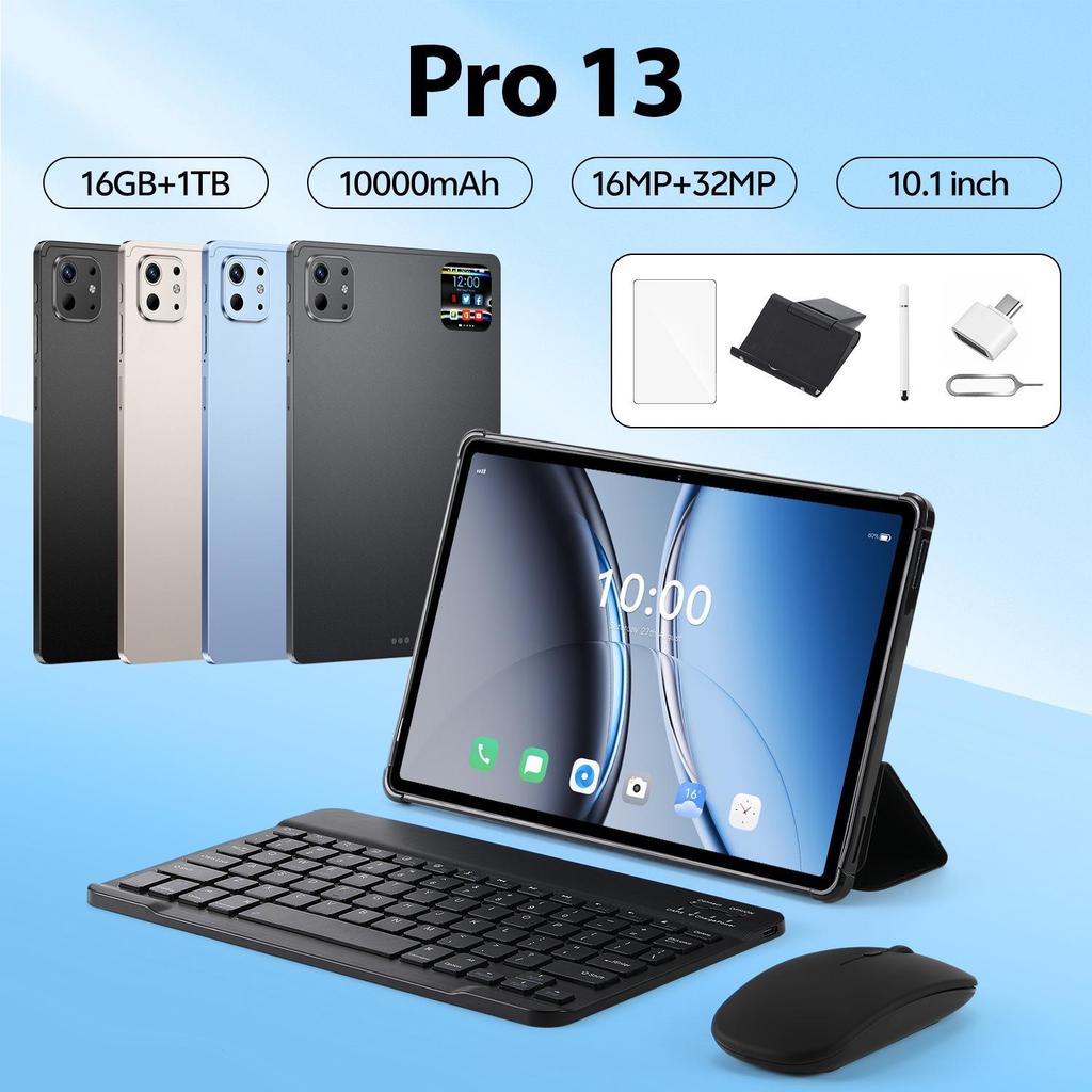 Pro 13 Cross-Border 10.1" Android Tablet, Octa-Core, 16GB+1TB, 4G Compatible