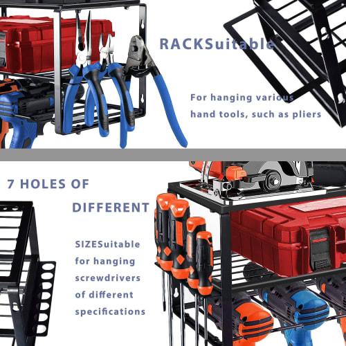 OYE Tool Cabinet, Wall-Mounted Style Tool Box for Power Tools and Drills, 3 Tiers