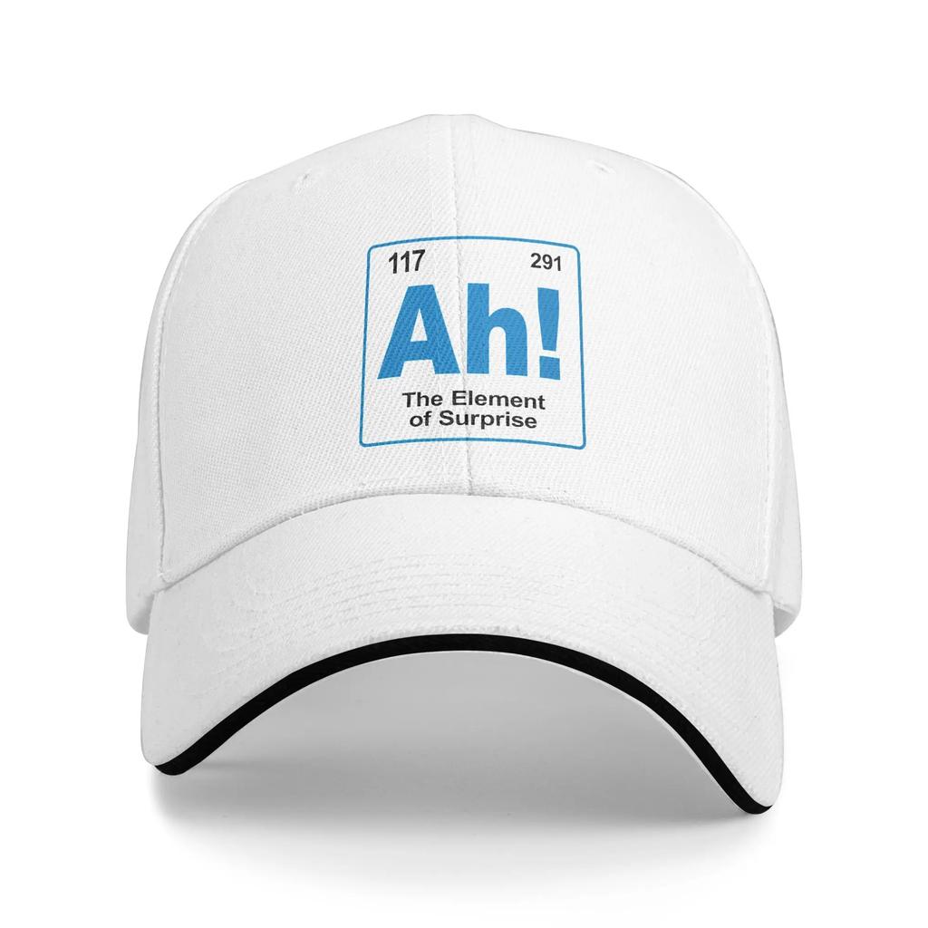 Adult FUNNY PERIODIC TABLE AH THE ELEUnisexT OF SURPRISE Sandwich Hat Outdoor Baseball Caps Sun Hats Adjustable Fishing Hat