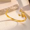 Gold Opening Adjustable Titanium Steel Bracelet Crab Starfish Stainless Steel Bracelet Light Luxury High Sense Does Not Fade Bracelet