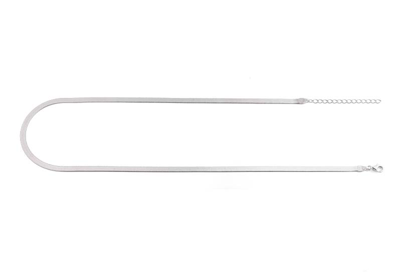 Bebello [Bs-420] 925 Silver Snake Chain Necklace