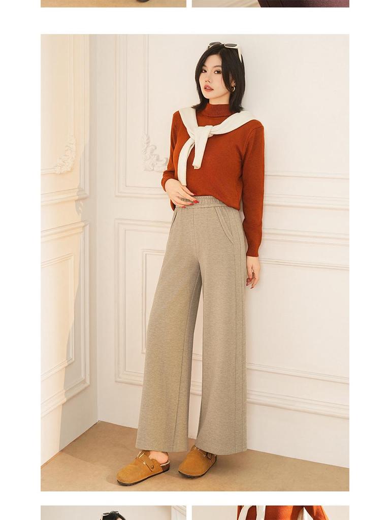 Kadın Yüksek Bel Geniş Bacak Yoga Pantolonu - Hızlı Kuruyan, Nefes Alabilen, Nervürlü ve Esnek - Açık Hava Sporları ve Fitness İçin