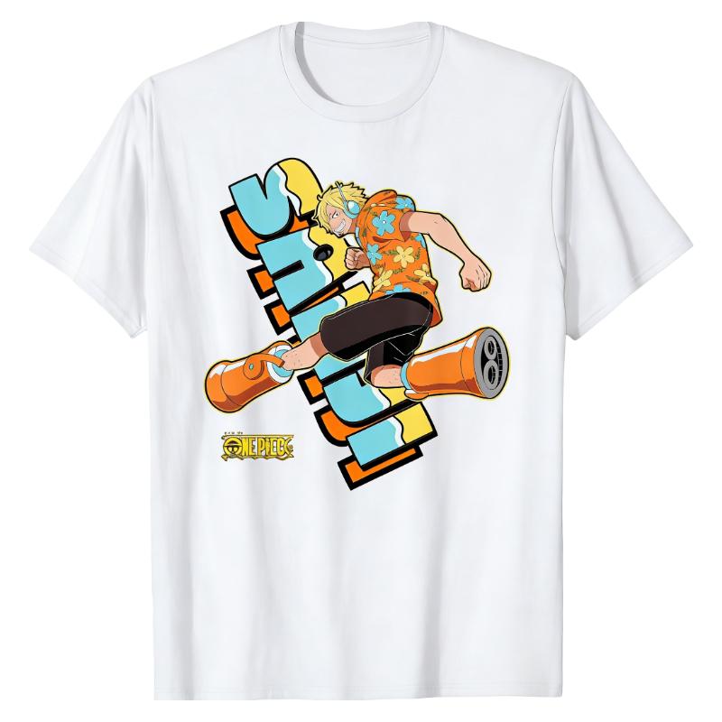 

Sanji Egghead Arc One Piece TShirt Anime Chef Character Graphic Print Crew Neck Soft Stretchy 100 Cotton Casual Fashion Tops ... S разноцветный