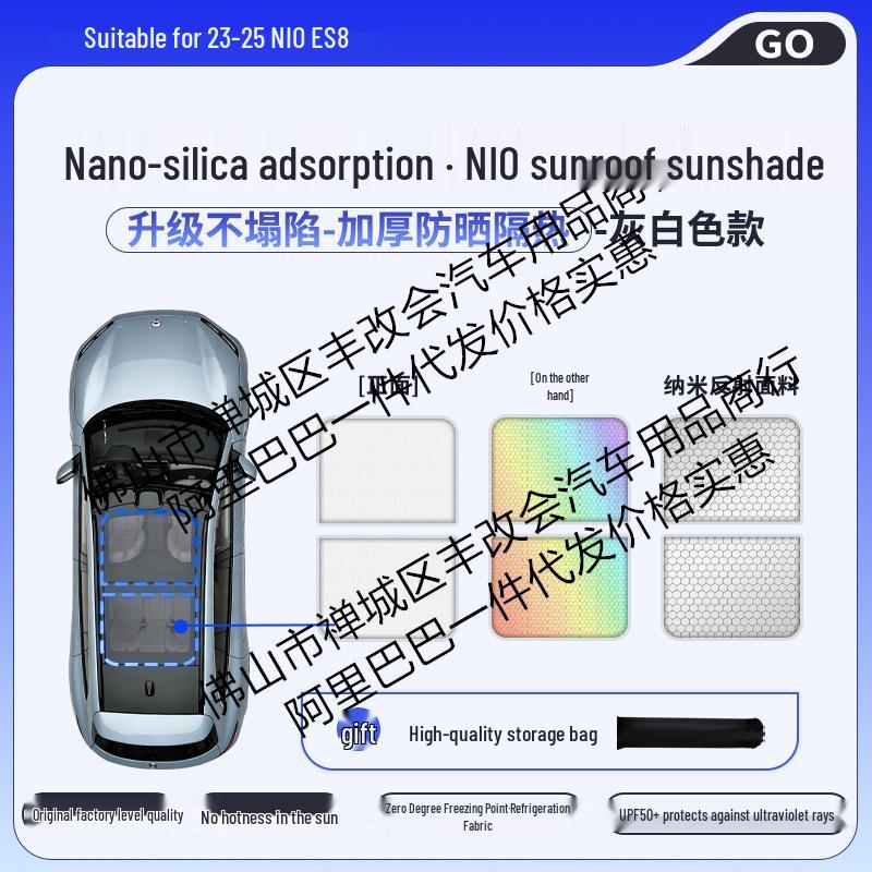 Nio ES8 ET5 Silicone Honeycomb Color-Changing Sunroof Sunshade for Heat Insulation