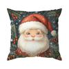 Retro Christmas Style Pillowcase Printed Polyester 40/45/50Cm Throw Pillowcover Decorative Sofa Cushion Pillowslip Home Decor