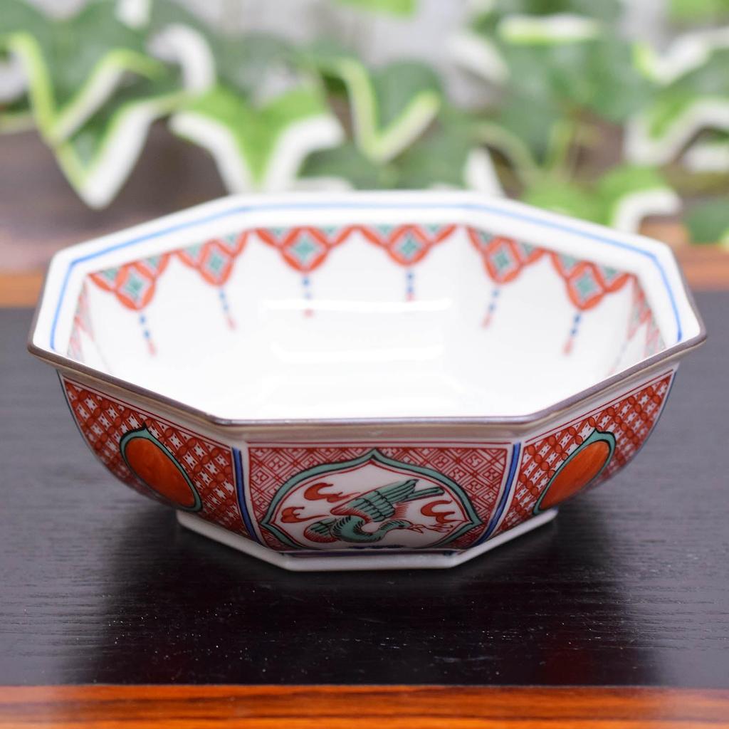 Waza no Kura Stylish Japanese Tableware Kutani Ware Bowl Yoraku Akae Ceramic High-End Brand Japanese Food Dishes Serving Bowl Made in Japan