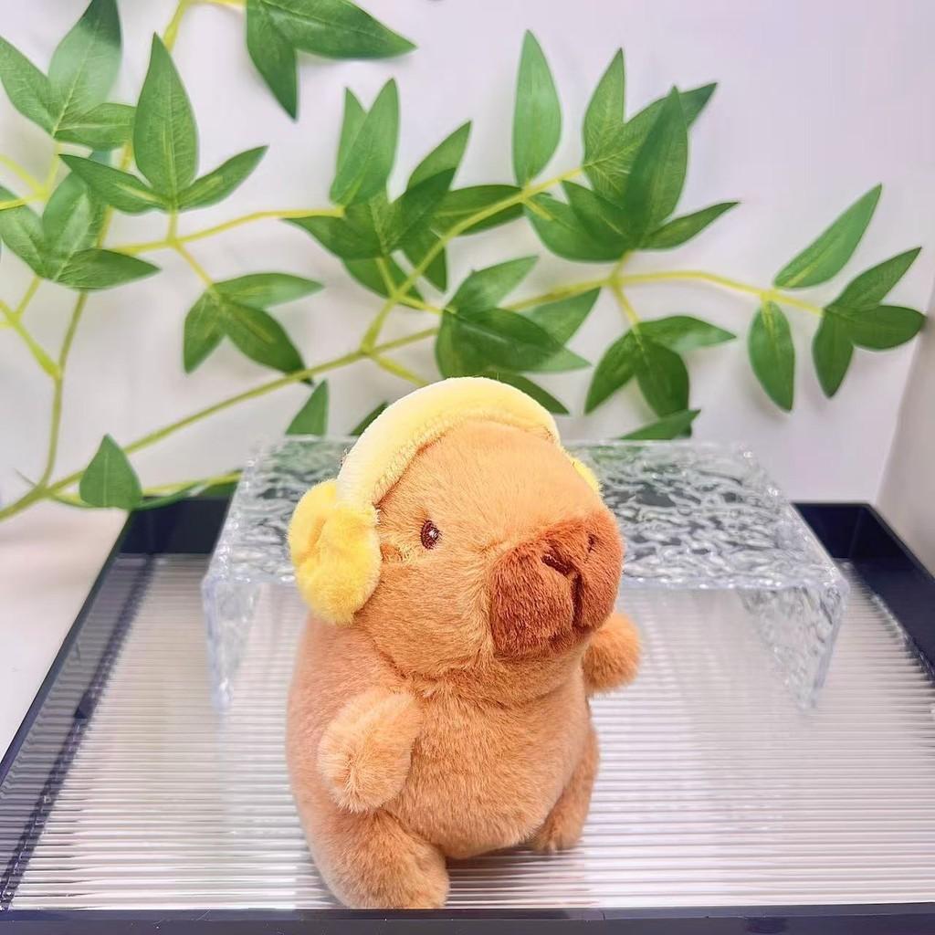 And Colorful Cute Capybara Plush Doll With Headphones Ideal For Plush Toy Lovers Gifts And