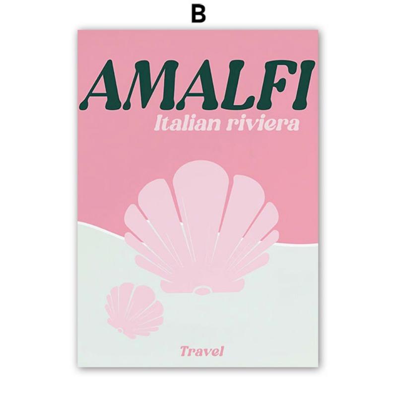 

Boho Modern Scenic Travel Mykonos Ibiza Palm Miami Posters And Prints Wall Art Canvas Painting Picture for Bar Room Home Decor 21cm×30cm NoFrame