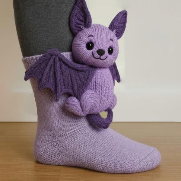 Chaussettes animaux, chaussettes de sol tricotées de Noël, chaussettes chaudes, chaussettes de sol mignonnes automne et hiver, une paire