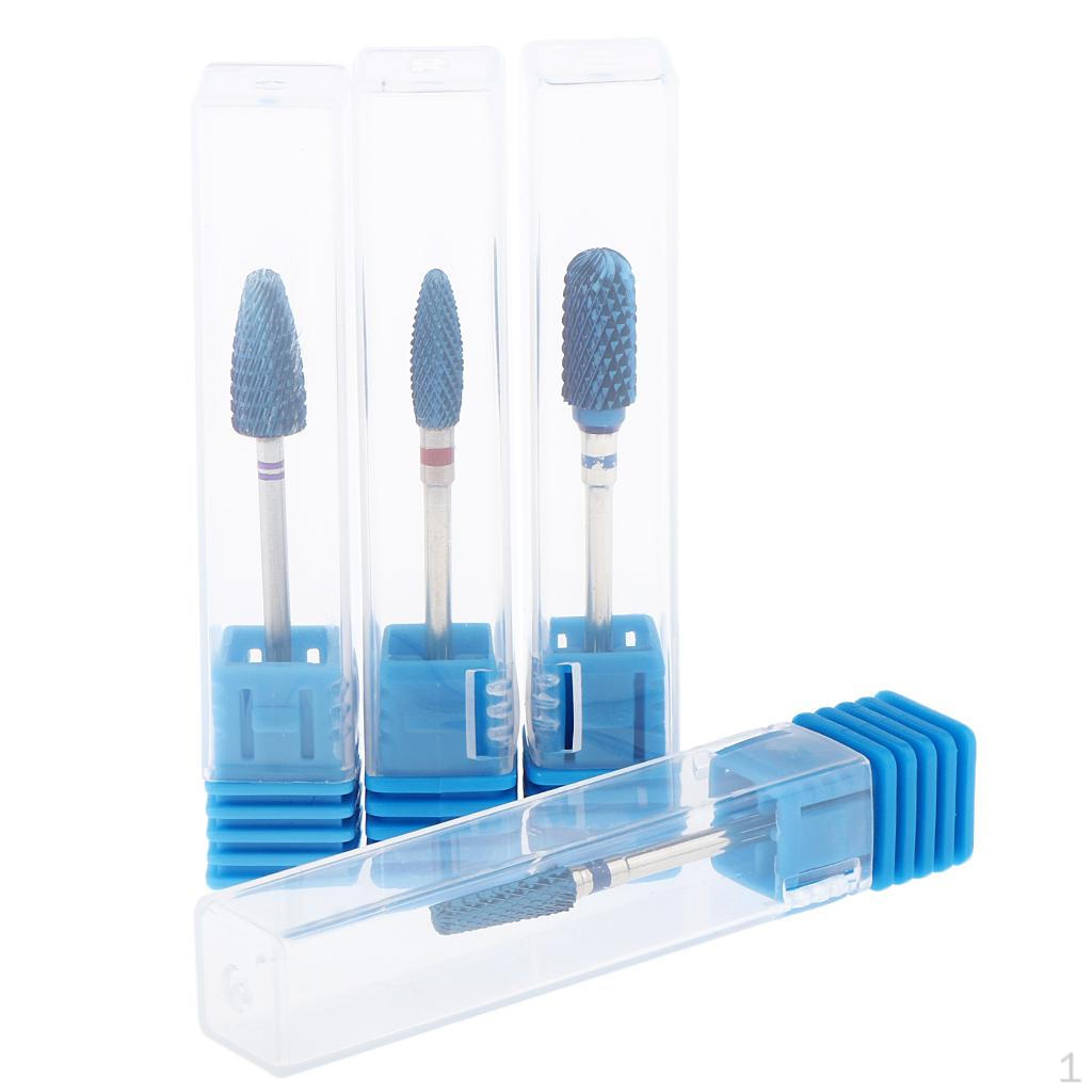 

4 насадки шлифовальная головка для ногтей типс кутикулы очиститель салон Blue