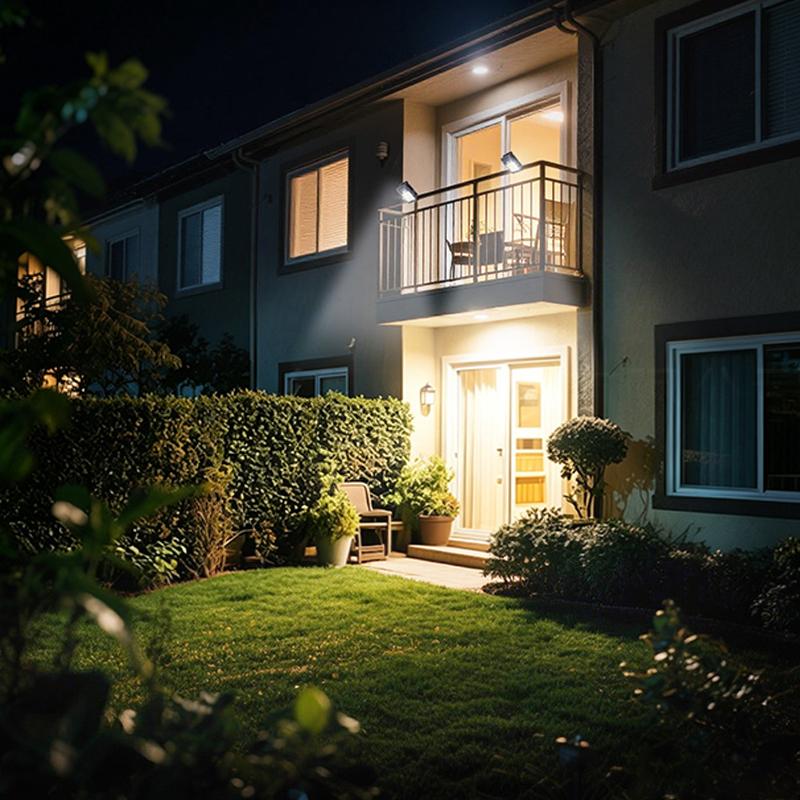 1 Set Solar Powered Garden Lights with Motion Sensor 3 Modes Clip-on Easy Mount for Backyard Lighting