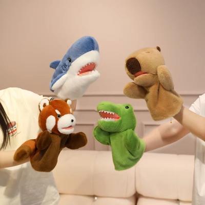 Frog Animal Hand Puppet Storytelling Duck Stuffed Plush Shark Toys Soft Simulation Hand Finger Story Puppet Story Time