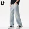 izzue it Men's Relaxed Straight Leg Jeans