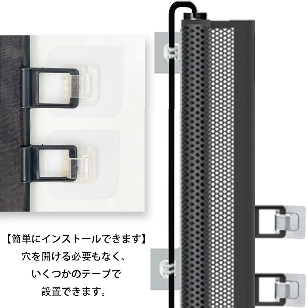 YLOVABLE Roll-Up Baby Gate, Mesh Cloth Door Barrier for Doors and Stairs, with Tape, Roll-Up Pet Fence, Barrier-Free, Cat Claw Protection, 110*78cm