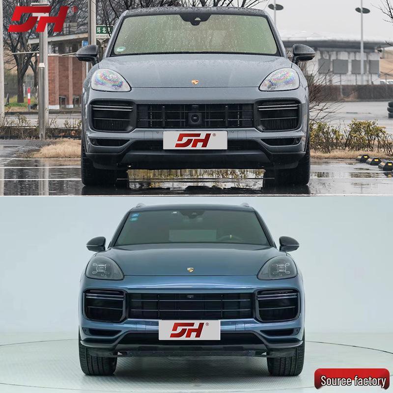Premium Dry Carbon Fiber Front Lip for Porsche Cayenne  18- 23 Turbo GT, Easy Install Yes
