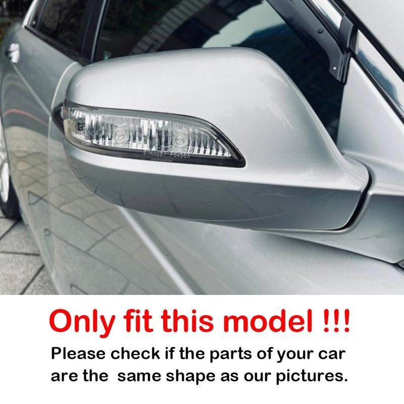 For Honda Accord 8th 2008 2009-2013 ABS Plastic Car Rearview Side Mirror Cover Wing Cap Exterior Door Trim Adhesive Sticker