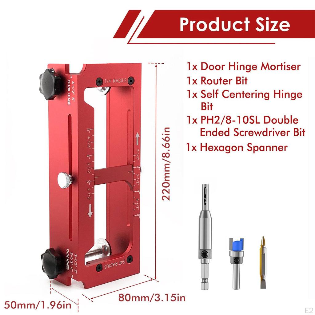 Door Hinge Template Kit Practical Easy Installation Lock for DIY &