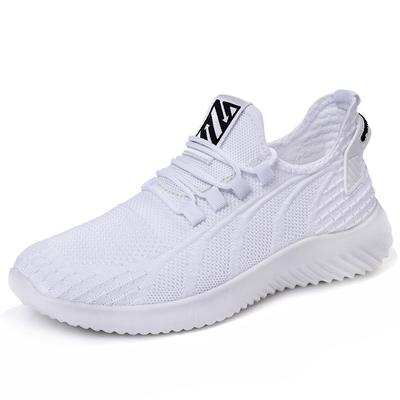 Mode Herren Sneaker Schuhe Sommer Mesh Atmungsaktiv Trainer Mann Lässige Sportschuhe zum Joggen Für Mann Schnür-Sneaker Männlich Weiße Schuhe