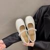 French gentle fairy evening shallow mouth single shoes female spring and autumn 2025 new one-word belt flat Mary Jane grandma shoes