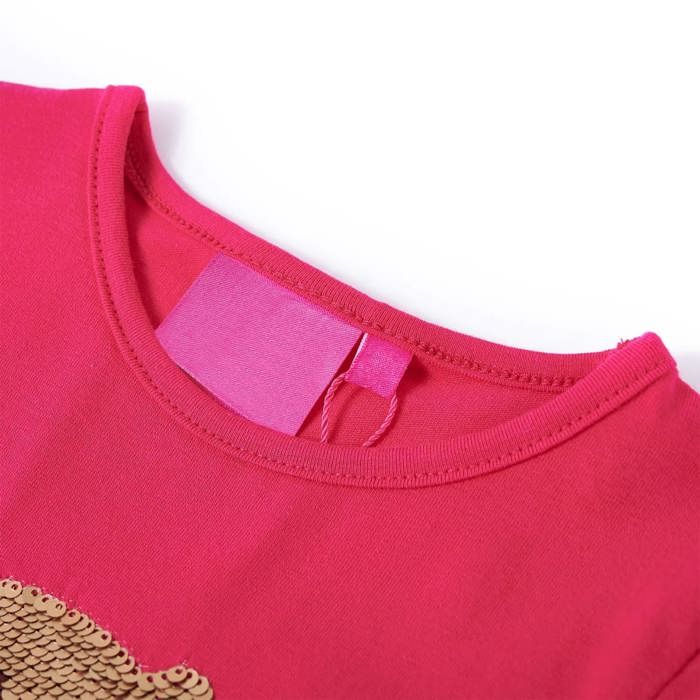 Kids' Long-sleeved T-shirt Bright Pink 92/104/116/128/140
