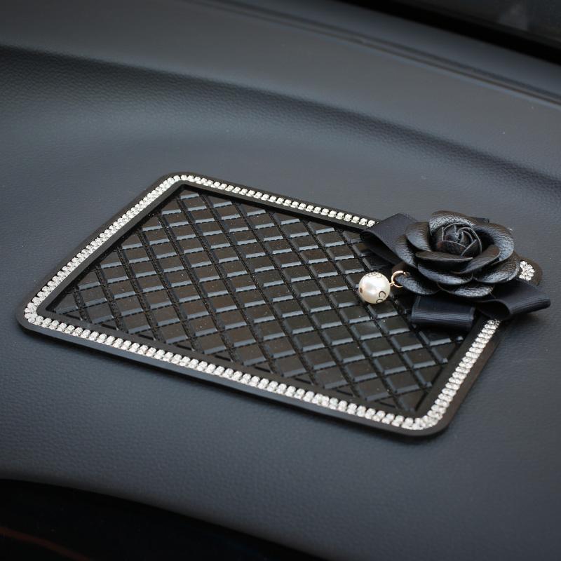 Crystal Car Anti-Slip Mat Flower Diamond Non Slip Pad For Phone Sunglasses Holder Sticky Pad Car Interior Decor Accessories