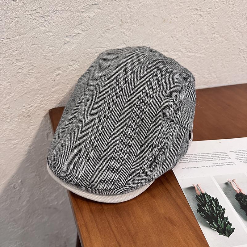 Stripes Fashion Beret Hat With Windproof Breathable Design For Gifts Winter