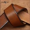 Men's Genuine Leather Belt with Pin Buckle, Retro Pure Copper, Simple and Versatile Jeans Belt